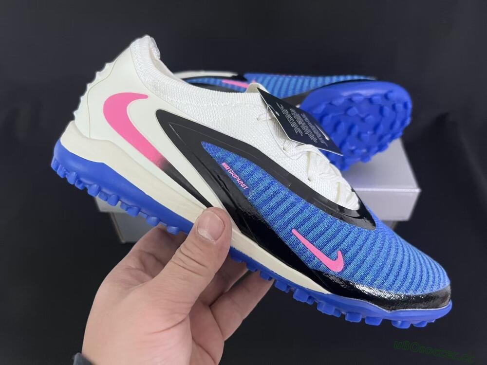 Unisex Nike Phantom 6 Elite Low TF Artificial Turf Low-Tops Football Shoes - Blue/Electric Blue/Soft Pink