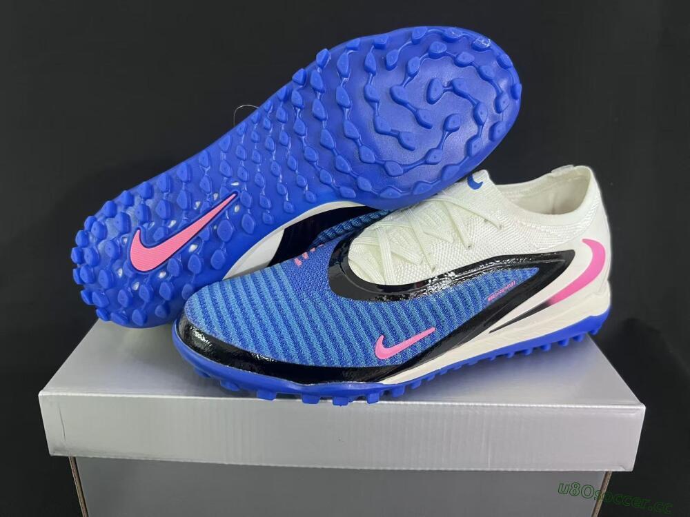 Unisex Nike Phantom 6 Elite Low TF Artificial Turf Low-Tops Football Shoes - Blue/Electric Blue/Soft Pink