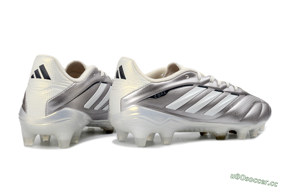 Men's Adidas Copa Pure 3 FG Firm Ground Low-Tops Football Boots - Silver/Metallic Grey/White 6