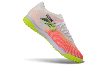 Men's Puma Future 8 Ultimate TF Artificial Turf Low-Tops Football Shoes - Pink/Lime Green/White