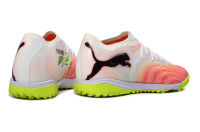 Men's Puma Future 8 Ultimate TF Artificial Turf Low-Tops Football Shoes - Pink/Lime Green/White