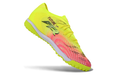 Men's Puma Future 8 Ultimate TF Artificial Turf Low-Tops Football Shoes - Yellow/Vibrant Pink/Electric Green