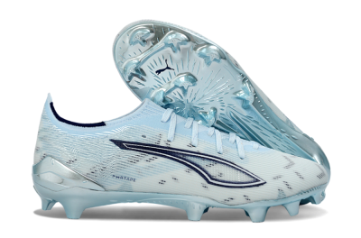 Men's Puma Ultra 5 Ultimate FG Firm Ground Low-Tops Football Shoes - Sky/Ice Blue/Silver