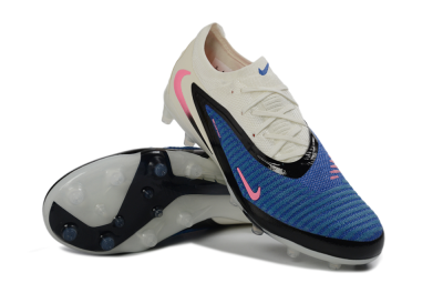 Unisex Nike Phantom 6 Elite Low FG Firm Ground Low-Tops Football Boots - Blue/Electric Blue/Fierce Pink