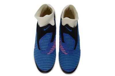 Unisex Nike Phantom 6 Elite High FG Firm Ground High-Tops Football Boots - Blue/Electric Blue/Neon Pink