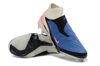 Unisex Nike Phantom 6 Elite High FG Firm Ground High-Tops Football Boots - Blue/Electric Blue/Neon Pink