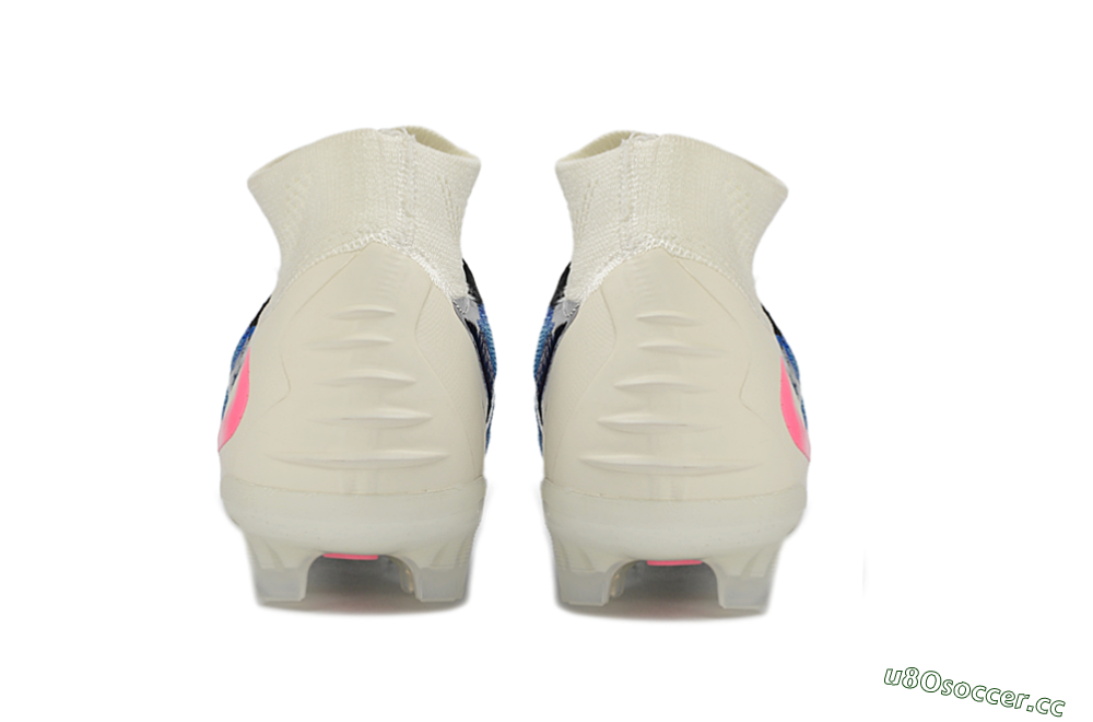 Unisex Nike Phantom 6 Elite High FG Firm Ground High-Tops Football Boots - Blue/Electric Blue/Neon Pink 5