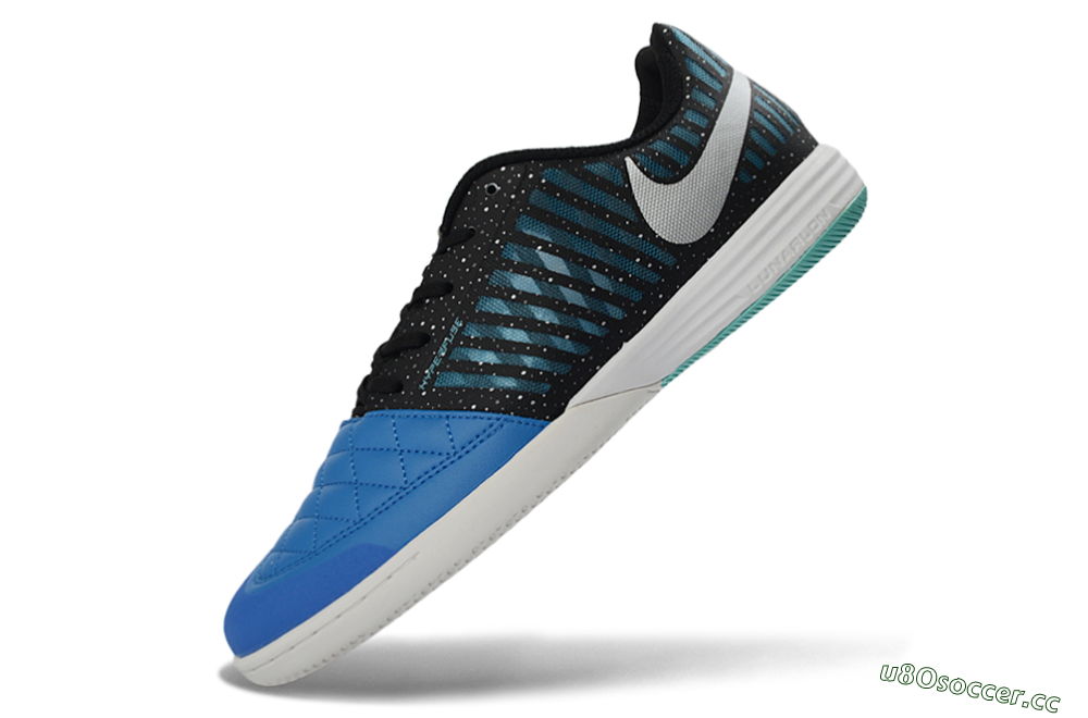 Unisex Nike Lunar Gato 2 IC Indoor & Futsal Low-Tops Football Shoes - Blue/Midnight Aqua/Black 5