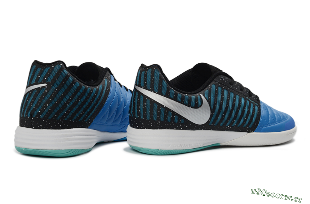 Unisex Nike Lunar Gato 2 IC Indoor & Futsal Low-Tops Football Shoes - Blue/Midnight Aqua/Black 6