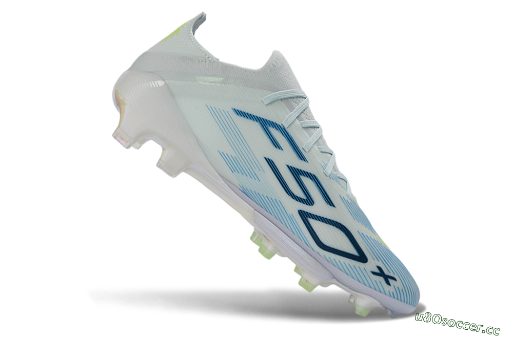 Men's Adidas F50 Lightstrike Pro Elite FG Firm Ground Low-Tops Football Boots - LightBlue/IcyBlue/CrystalGreen 4
