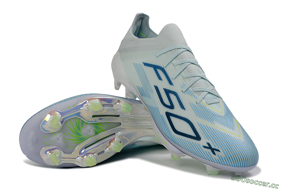 Men's Adidas F50 Lightstrike Pro Elite FG Firm Ground Low-Tops Football Boots - LightBlue/IcyBlue/CrystalGreen 3