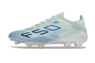 Men's Adidas F50 Lightstrike Pro Elite FG Firm Ground Low-Tops Football Boots - LightBlue/IcyBlue/CrystalGreen