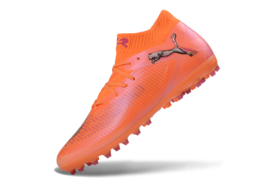 Men's Puma Future 8 Ultimate MG Multi Ground Low-Tops Football Boots - Orange/Vibrant Coral/Hot Pink