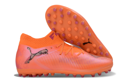 Men's Puma Future 8 Ultimate MG Multi Ground Low-Tops Football Boots - Orange/Vibrant Coral/Hot Pink