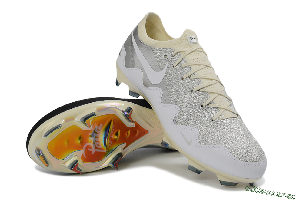 Unisex Patta x Nike Air Zoom Mercurial Vapor 16 Elite FG Firm Ground Low-Tops Football Boots - Black/Silver/White 3