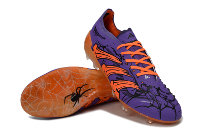 Men's UFL x Adidas Predator 25 Elite FG Firm Ground Low-Tops Football Boots - Purple/Bright Orange/Spider Black