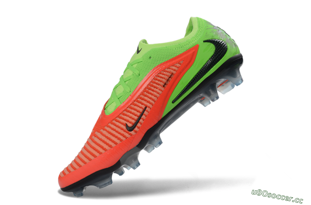 Unisex Nike Phantom 6 Elite Low FG Firm Ground Low-Tops Football Boots - Orange/Lime Green/Bright Coral 5