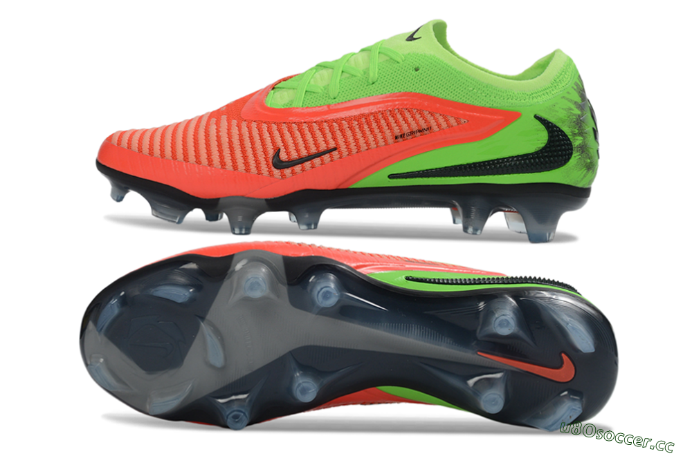 Unisex Nike Phantom 6 Elite Low FG Firm Ground Low-Tops Football Boots - Orange/Lime Green/Bright Coral 1