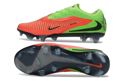 Unisex Nike Phantom 6 Elite Low FG Firm Ground Low-Tops Football Boots - Orange/Lime Green/Bright Coral