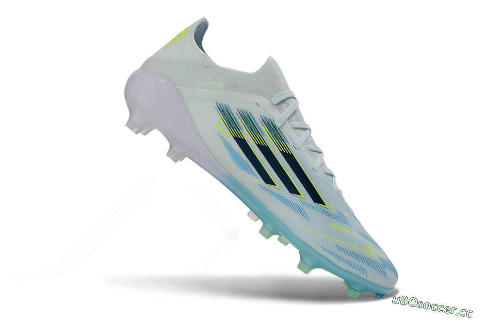 Men's Adidas F50 Elite AG Artificial Grass Low-Tops Football Boots - Blue/Aqua Breeze/Neon Yellow 4