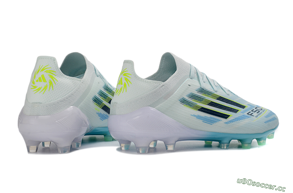 Men's Adidas F50 Elite AG Artificial Grass Low-Tops Football Boots - Blue/Aqua Breeze/Neon Yellow 6