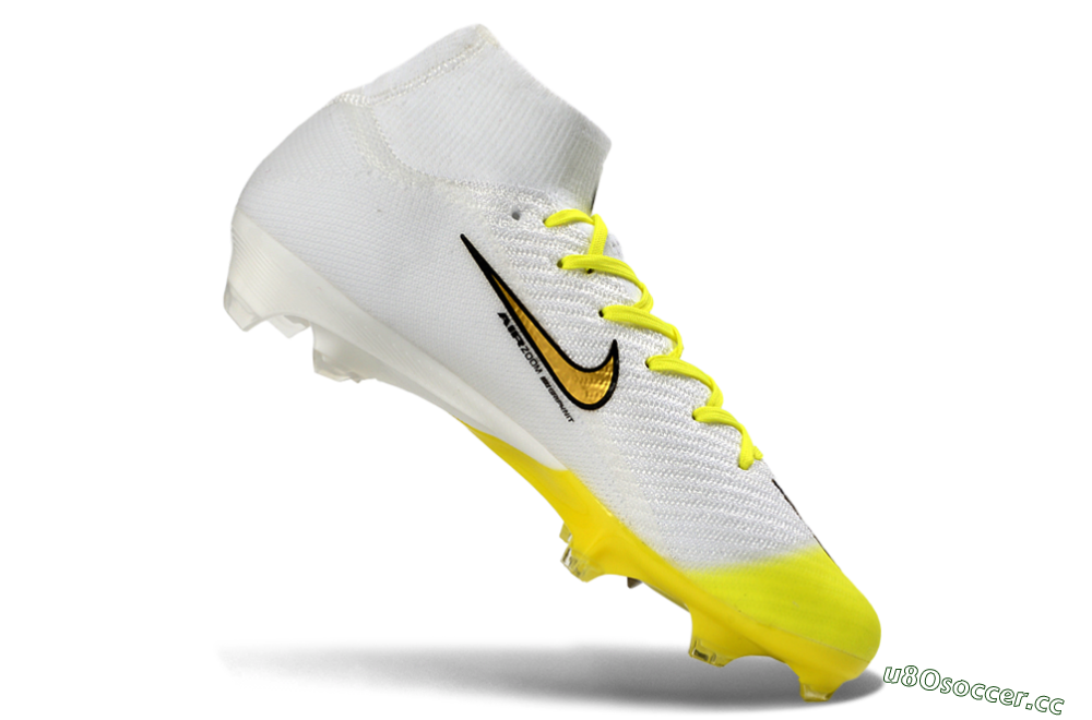 Unisex Nike Air Zoom Mercurial Superfly 10 Elite FG Firm Ground High-Tops Football Boots - Yellow/Bright Yellow/Sleek White 4