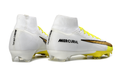 Unisex Nike Air Zoom Mercurial Superfly 10 Elite FG Firm Ground High-Tops Football Boots - Yellow/Bright Yellow/Sleek White