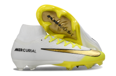 Unisex Nike Air Zoom Mercurial Superfly 10 Elite FG Firm Ground High-Tops Football Boots - Yellow/Bright Yellow/Sleek White