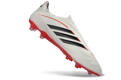 Men's Adidas Copa Pure 4 FG Firm Ground Low-Tops Football Boots - White/Crimson/Black