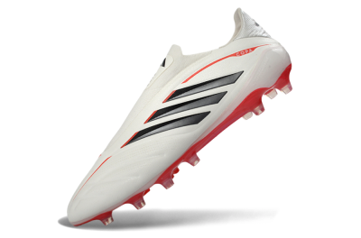 Men's Adidas Copa Pure 4 FG Firm Ground Low-Tops Football Boots - White/Crimson/Black