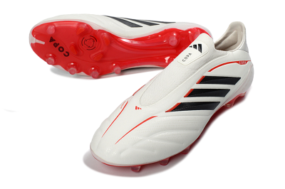 Men's Adidas Copa Pure 4 FG Firm Ground Low-Tops Football Boots - White/Crimson/Black