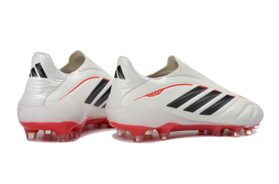 Men's Adidas Copa Pure 4 FG Firm Ground Low-Tops Football Boots - White/Crimson/Black