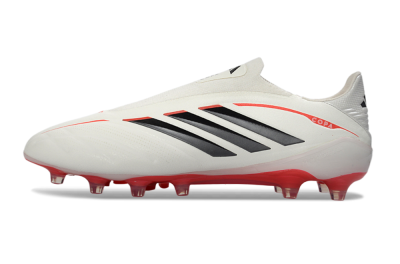 Men's Adidas Copa Pure 4 FG Firm Ground Low-Tops Football Boots - White/Crimson/Black