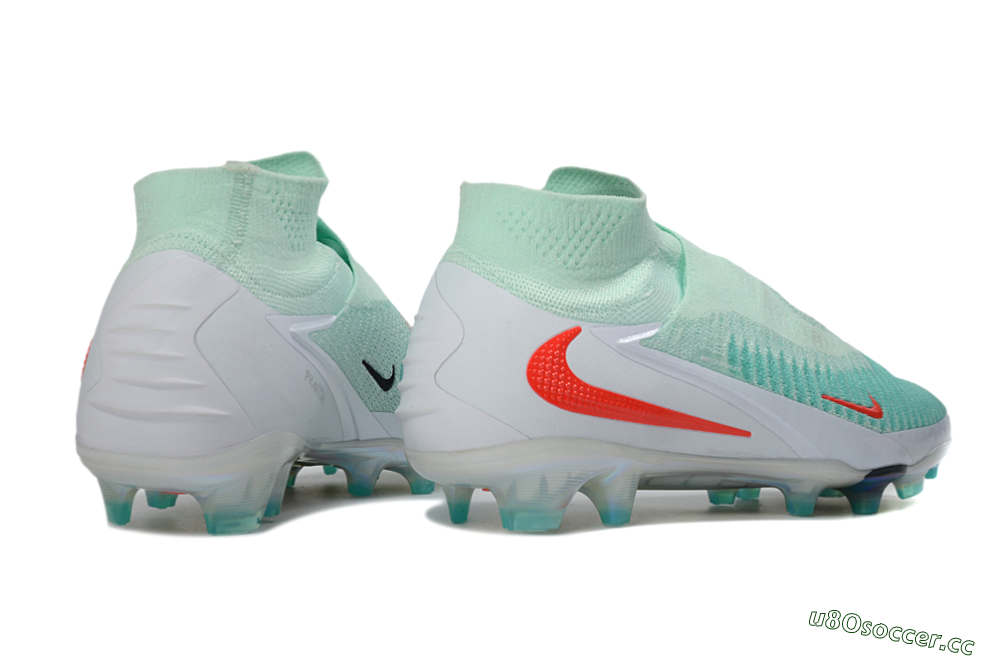 Unisex Nike Phantom 6 Elite High FG Firm Ground High-Tops Football Boots - Aqua/Coral Burst/Luminous White 6