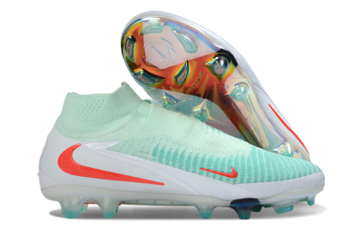Unisex Nike Phantom 6 Elite High FG Firm Ground High-Tops Football Boots - Aqua/Coral Burst/Luminous White
