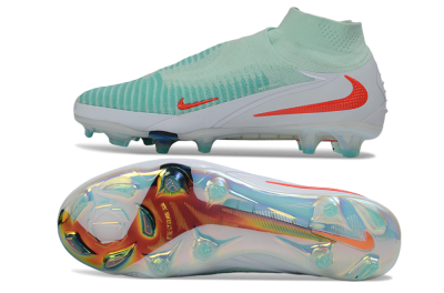 Unisex Nike Phantom 6 Elite High FG Firm Ground High-Tops Football Boots - Aqua/Coral Burst/Luminous White
