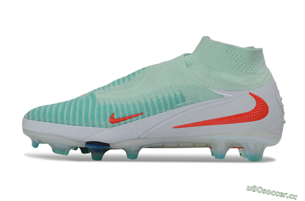 Unisex Nike Phantom 6 Elite High FG Firm Ground High-Tops Football Boots - Aqua/Coral Burst/Luminous White 0