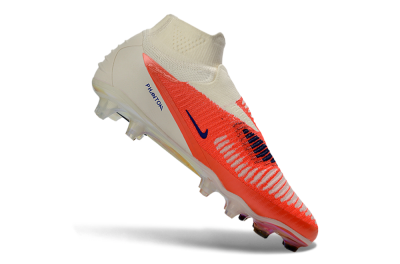 Unisex Nike Phantom 6 Elite High FG Firm Ground High-Tops Football Boots - Orange/Bright Coral/Deep Blue