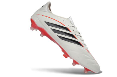 Men's Adidas Copa Pure 4 FG Firm Ground Low-Tops Football Boots - White/Crimson Red/Black