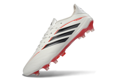 Men's Adidas Copa Pure 4 FG Firm Ground Low-Tops Football Boots - White/Crimson Red/Black