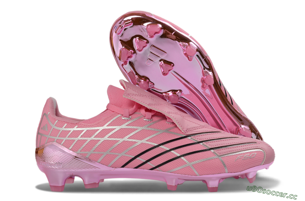 Men's Adidas F50 Spider Elite FG Firm Ground Low-Tops Football Boots - Pink/Bright Pink/Soft Pink 2