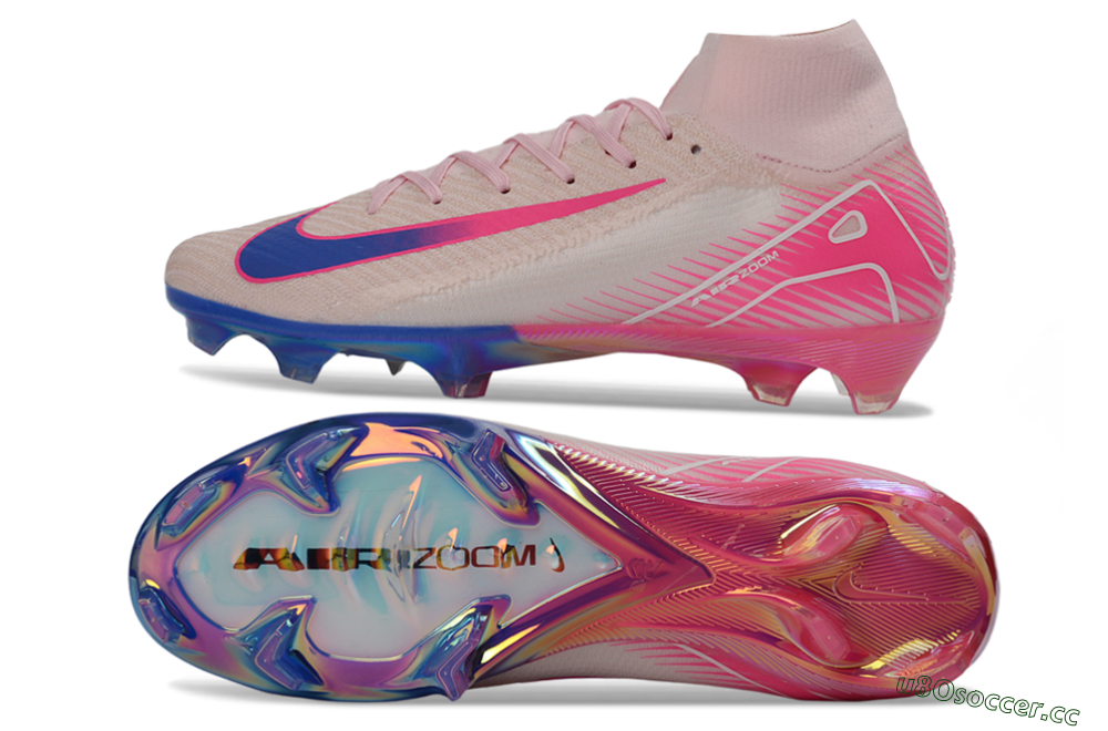 Unisex Nike Air Zoom Mercurial Superfly 10 Elite FG Firm Ground High-Tops Football Boots - Pink/Pastel Pink/Neon Pink 1