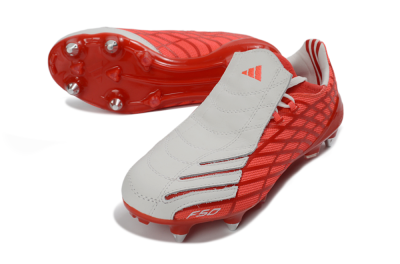Men's Adidas F50 Spider Elite SG Soft Ground Low-Tops Football Boots - Red/Flame Red/Steel Gray