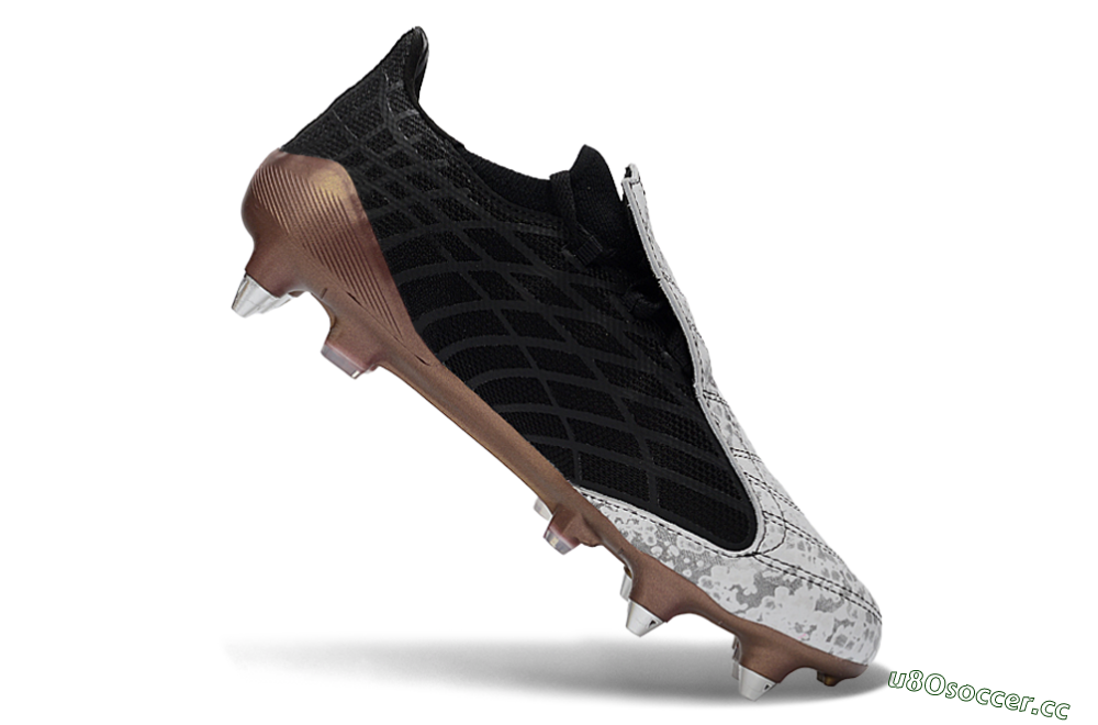 Men's Adidas F50 Spider Elite SG Soft Ground Low-Tops Football Boots - Black/Bronze/White 4