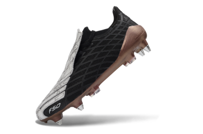 Men's Adidas F50 Spider Elite SG Soft Ground Low-Tops Football Boots - Black/Bronze/White