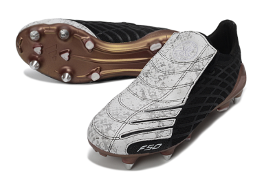 Men's Adidas F50 Spider Elite SG Soft Ground Low-Tops Football Boots - Black/Bronze/White