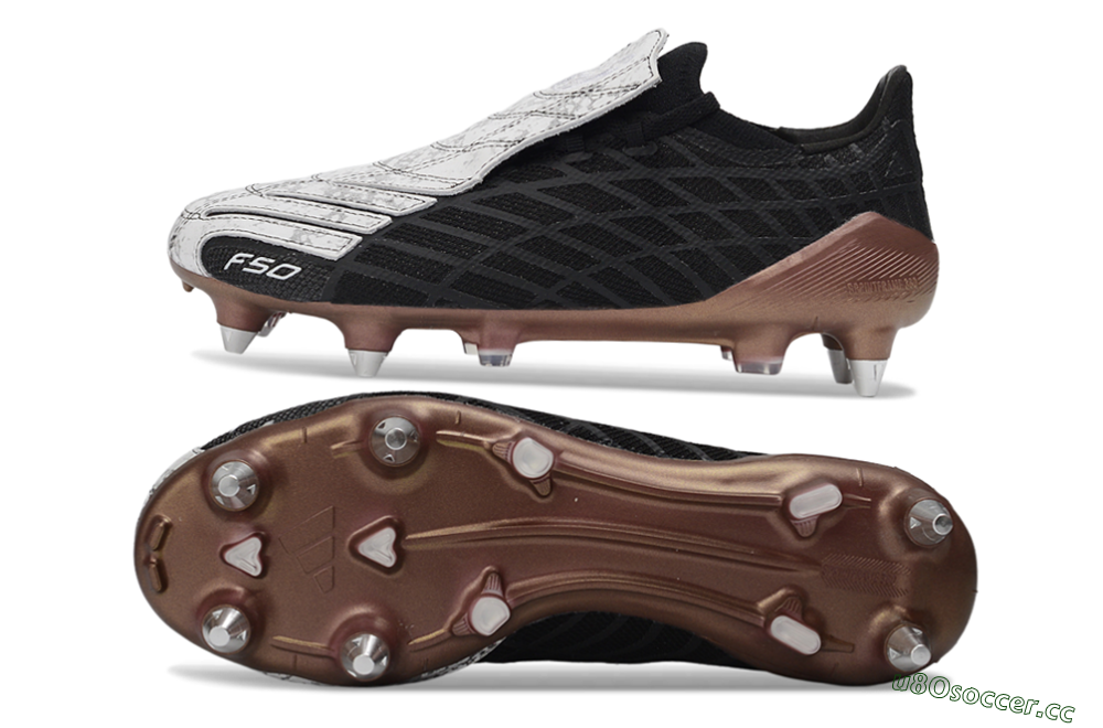 Men's Adidas F50 Spider Elite SG Soft Ground Low-Tops Football Boots - Black/Bronze/White 1
