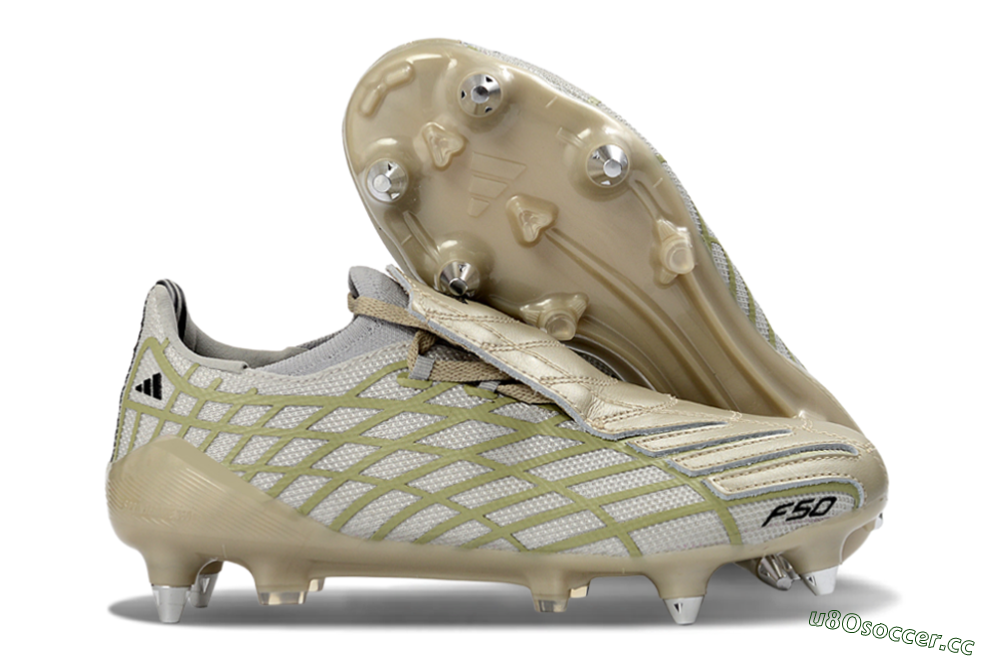 Men's Adidas F50 Spider Elite SG Soft Ground Low-Tops Football Boots - Beige/Soft Sand/Light Olive 2