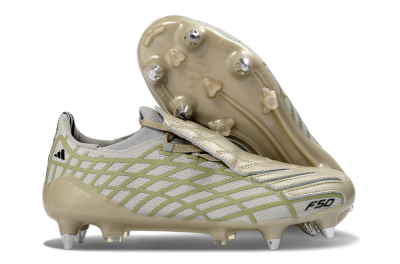 Men's Adidas F50 Spider Elite SG Soft Ground Low-Tops Football Boots - Beige/Soft Sand/Light Olive