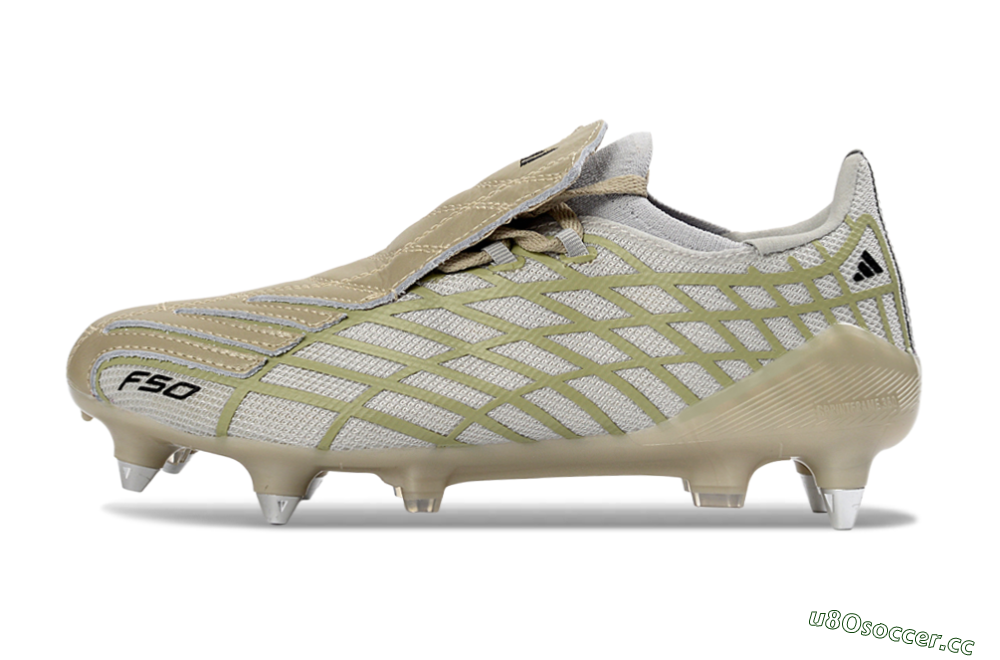 Men's Adidas F50 Spider Elite SG Soft Ground Low-Tops Football Boots - Beige/Soft Sand/Light Olive 0